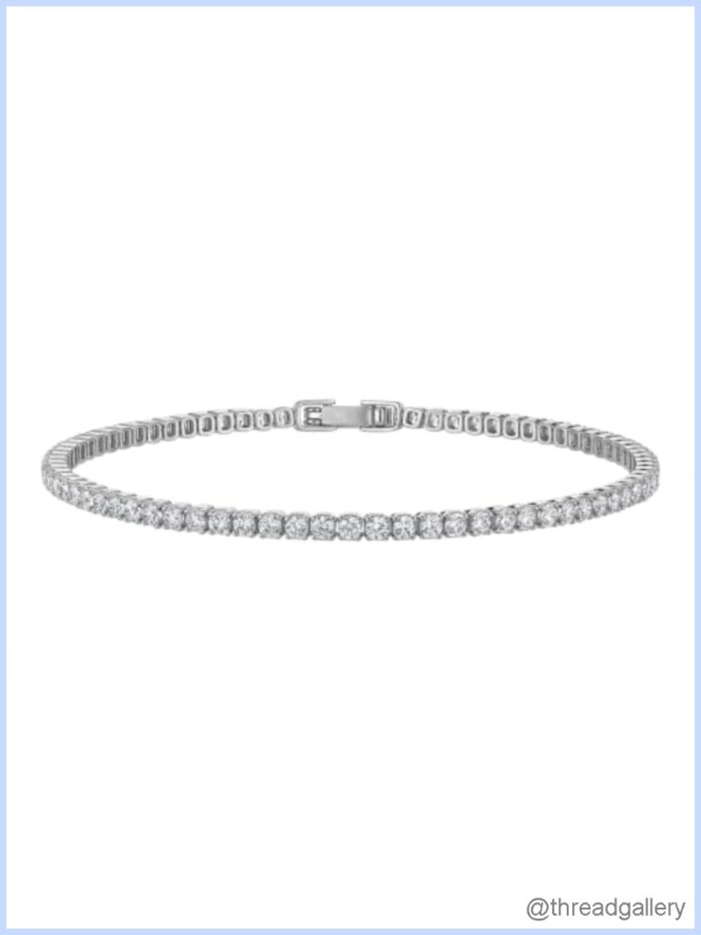 2mm Dainty Tennis Bracelet 14K Gold Plated 5A Cubic Zirconia for Women